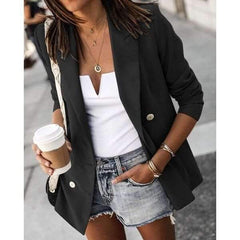 Pure Long sleeve Fastener Lapel Blazer