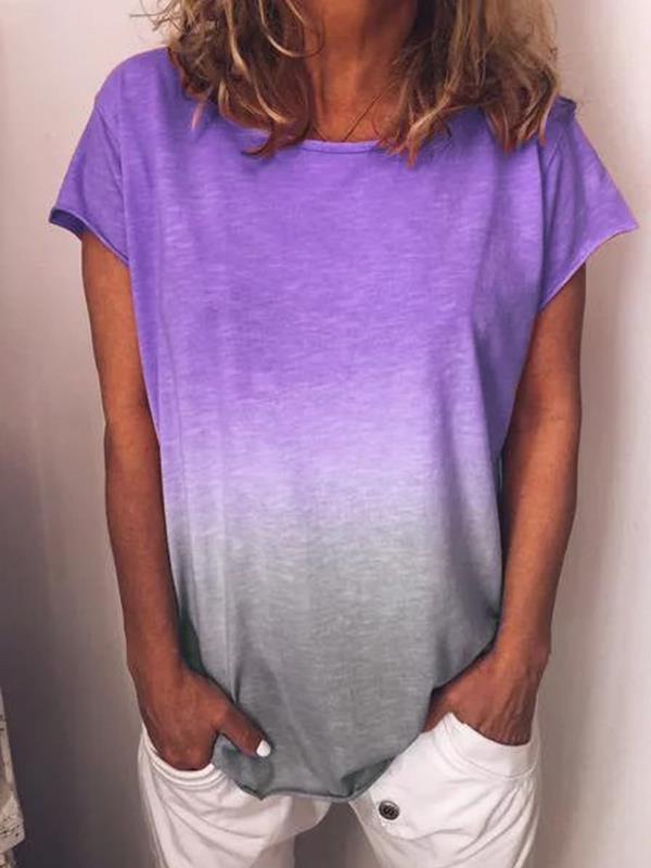 Rainbow gradient printed T-shirts
