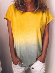 Rainbow gradient printed T-shirts