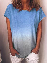 Rainbow gradient printed T-shirts