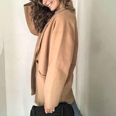 Pure Loose Lapel WoolenCoats
