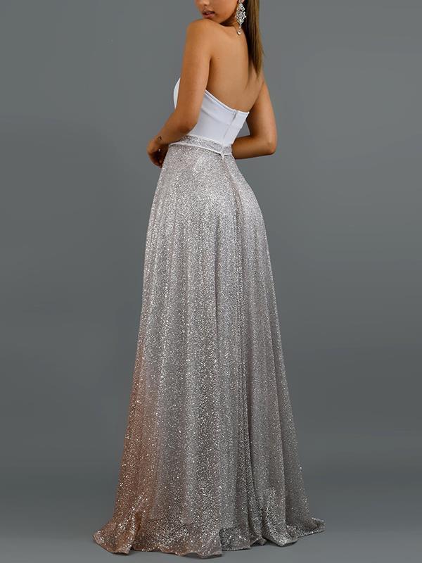 Sexy Sleeveless Tube Top long Dress Evening Dresses