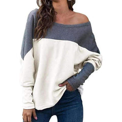 Fashion Off shoulder Gored Batwing sleeve T-Shirts