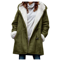 Fashion Casual Pure Plush Long sleeve Hoodie Coats