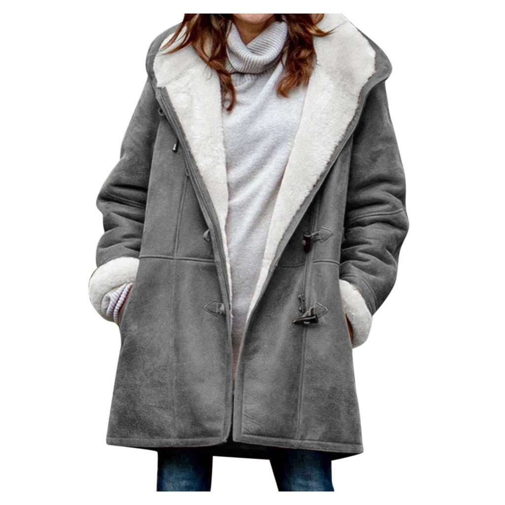 Fashion Casual Pure Plush Long sleeve Hoodie Coats