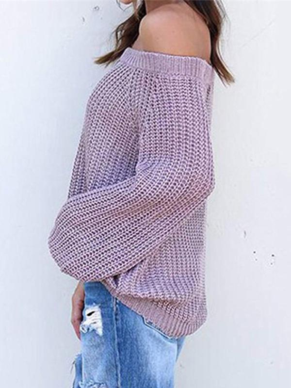 Autumn Winter Off Shoulder Woman Sexy Sweaters