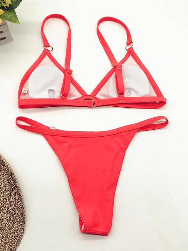 Chic Sexy plain Two-piece swimsuits bikini