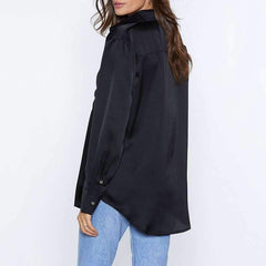 Casual Loose Lapel Long sleeve Blouses
