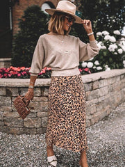 Plain round neck  bat sleeves women knit sweaters