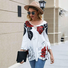 Fashion Print Round neck Long sleeve T-Shirts