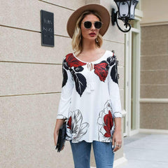 Fashion Print Round neck Long sleeve T-Shirts