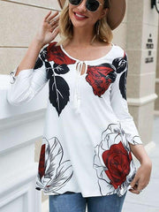Fashion Print Round neck Long sleeve T-Shirts