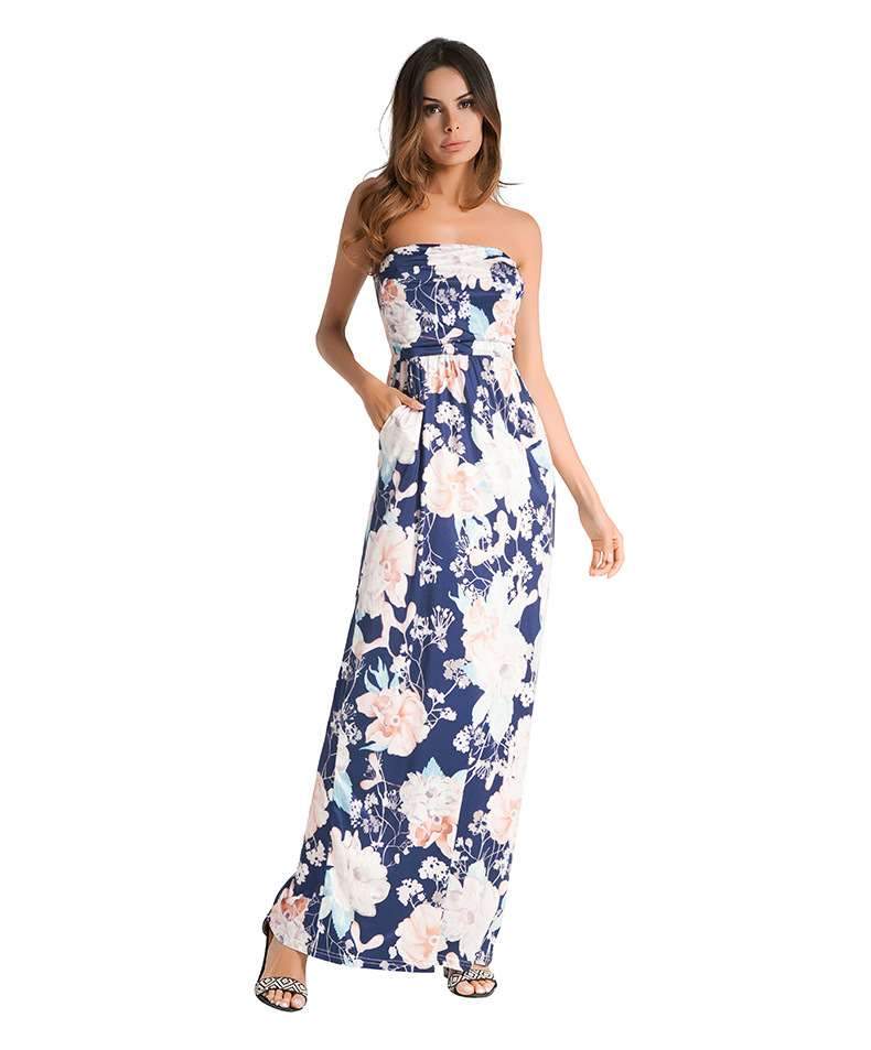 Sexy Print Vest Maxi Dresses