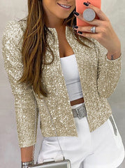 Round neck bling bling coats blazers