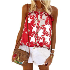 Fashion Print Vest Falbala T-Shirts