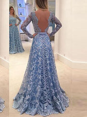 Plus Size Lace Elegant Woman Backless Evening Dress