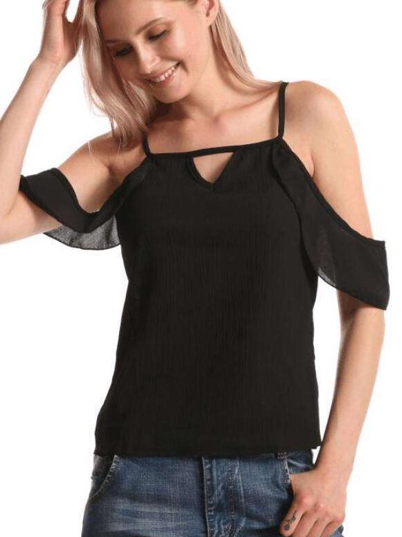 Fashion Pure Vest Off shoulder T-Shirts