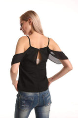 Fashion Pure Vest Off shoulder T-Shirts