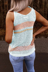 Casual V neck Vest Knit T-Shirts