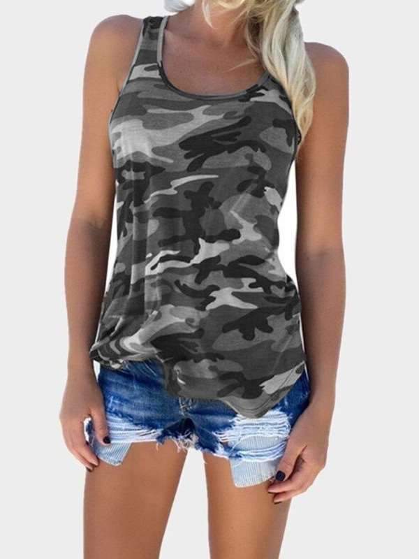 Fashion Camouflage Sleeveless Vests