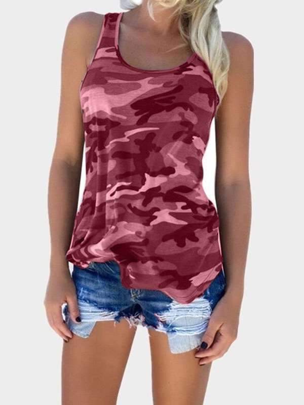 Fashion Camouflage Sleeveless Vests