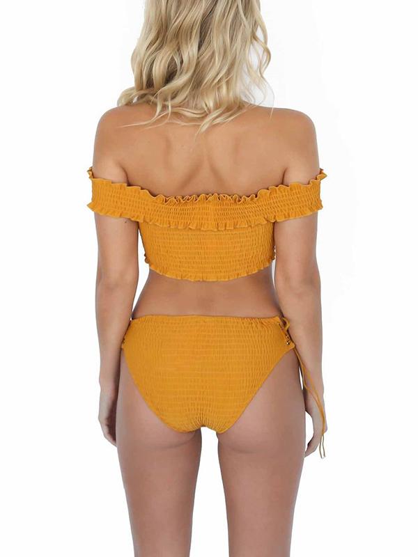 Sexy Cross Strap Two-piece Bikini Suit Swimwear