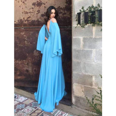 Fashion Pure Off shoulder Vest Long sleeve Maxi Dresses