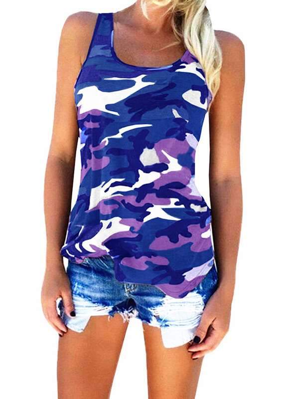 Fashion Camouflage Sleeveless Vests