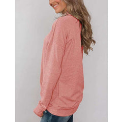 Casual Pure Heap collar Long sleeve T-Shirts