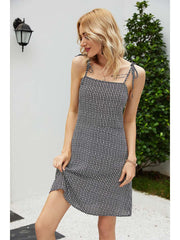 Fashion Print Vest Sleeveless Shift Dresses
