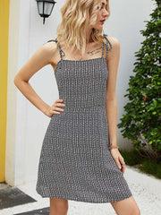 Fashion Print Vest Sleeveless Shift Dresses