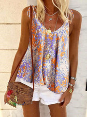 Fashion Print Round neck Vest T-Shirts
