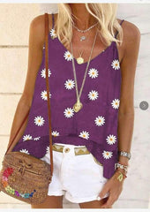 Fashion Print V neck Vests