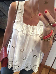 Fashion Pure Lace Hollow out Vests