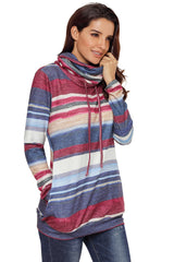 New Women Multicolor stripes Hoodies