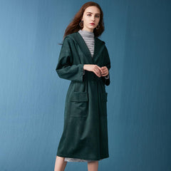 New Autumn Women Pure  long   Hat  Trench Coats
