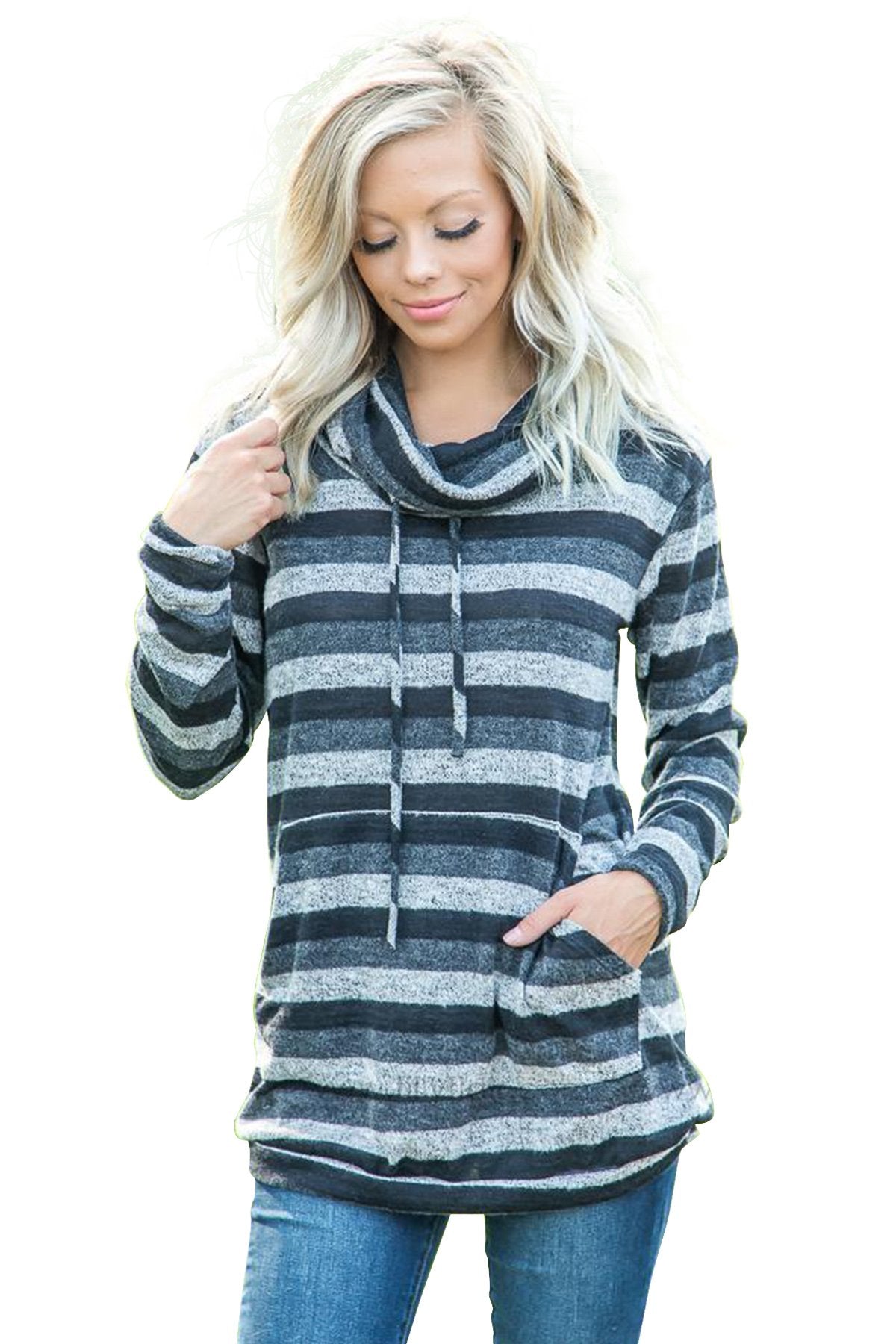 New Women Multicolor stripes Hoodies