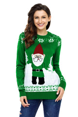 Christmas Knit Round neck Long sleeve Sweaters