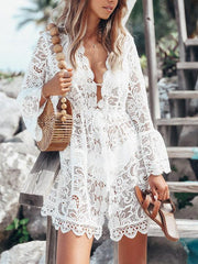 Elegant Lace suntan vacation dresses