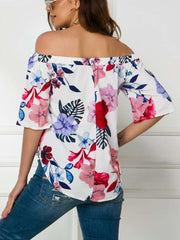 Fashion Print Onr shoulder Short sleve T-Shirts