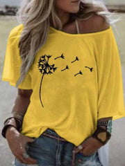 Casual Print Round neck Half sleeve T-Shirts