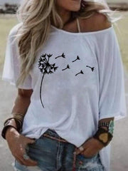 Casual Print Round neck Half sleeve T-Shirts