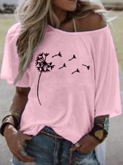Casual Print Round neck Half sleeve T-Shirts