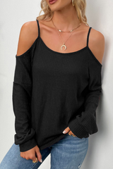 Casual Solid Hollowed Out Draw String O Neck Tops