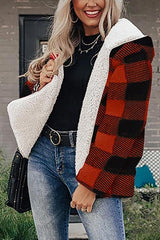 Buffalo Plaid Reversible Sherpa Jacke