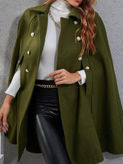 Decor Button Drop Shoulder Coat