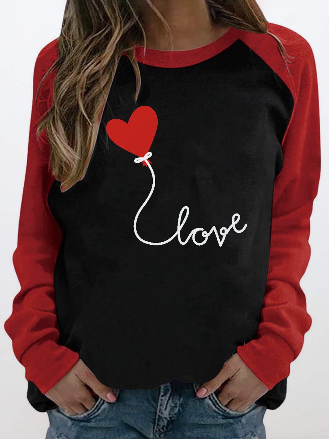 Color Block Heart Graphic T-shirt