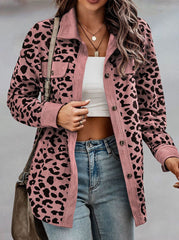 Fashion Print Printing Turndown Collar Tops(5 colors)