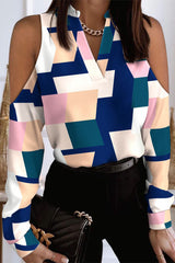 CiciCloth Elegant Print Printing V Neck Tops Fashion Blouses