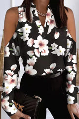 CiciCloth Elegant Print Printing V Neck Tops Fashion Blouses